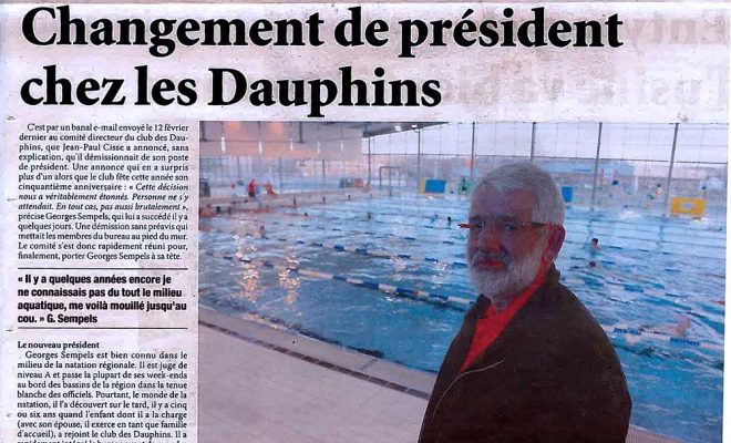 Revue de presse du 03 mars 2016 - L'Indépendant du Pas-De-Calais - Changement de Président chez les Dauphins
