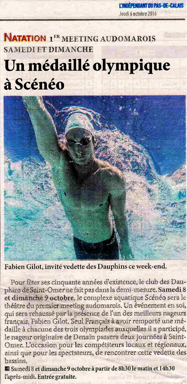 Un médaillé olympique à Scénéo, Les Dauphins Audomarois, Longuenesse (62219)